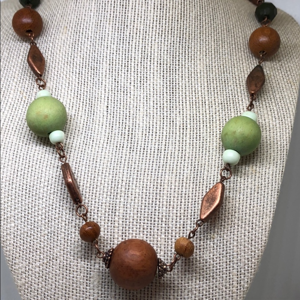 Wood & Resin Beads Necklace